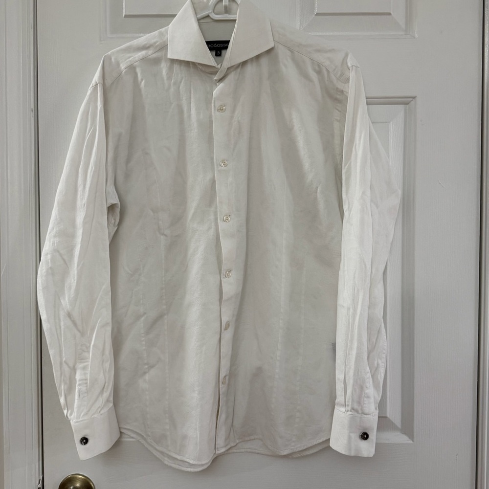 Bogesse Classic White Men's Dress Shirt